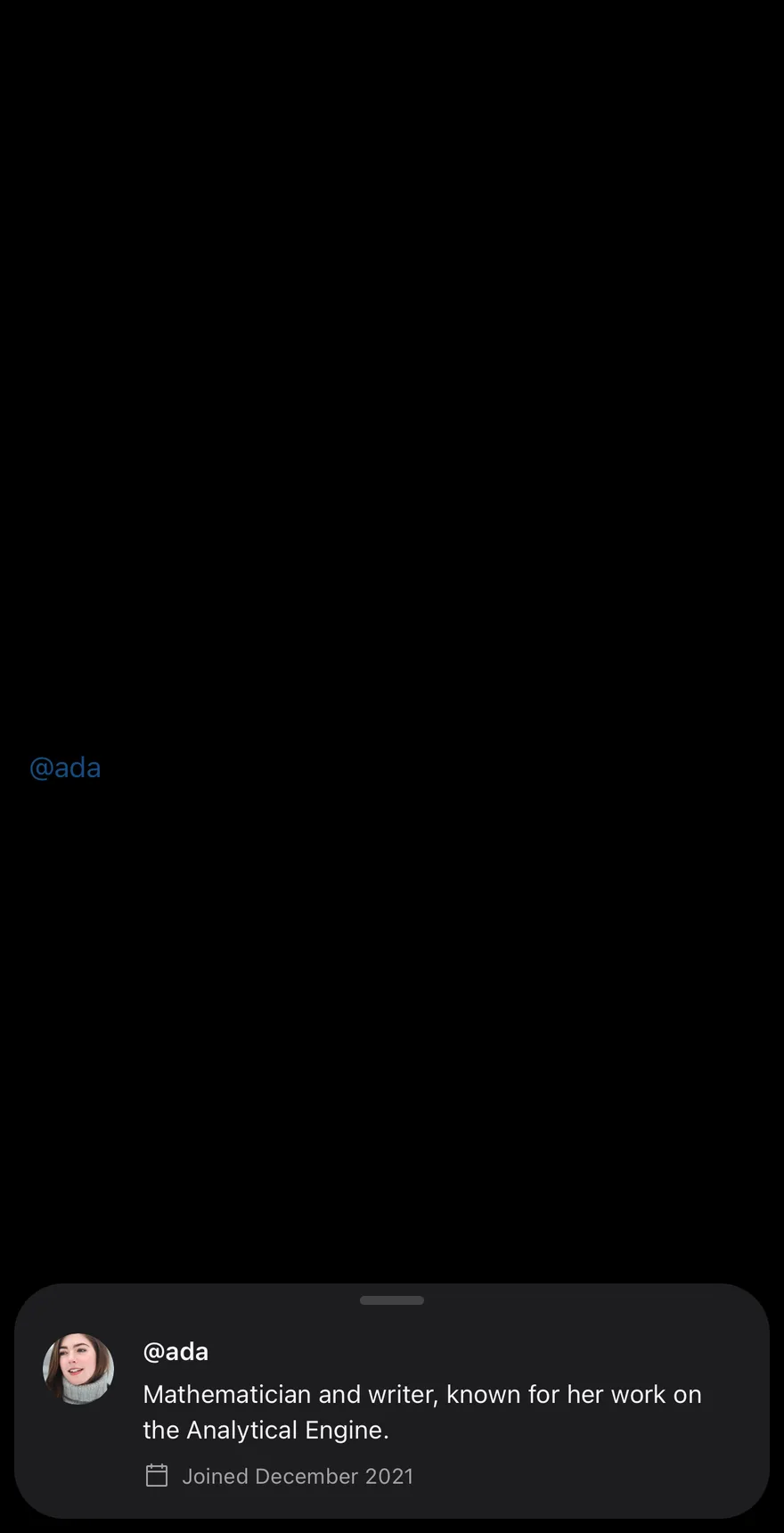 Preview (open by default) on iOS in dark mode