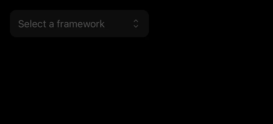 Search Picker (disabled) on iOS in dark mode