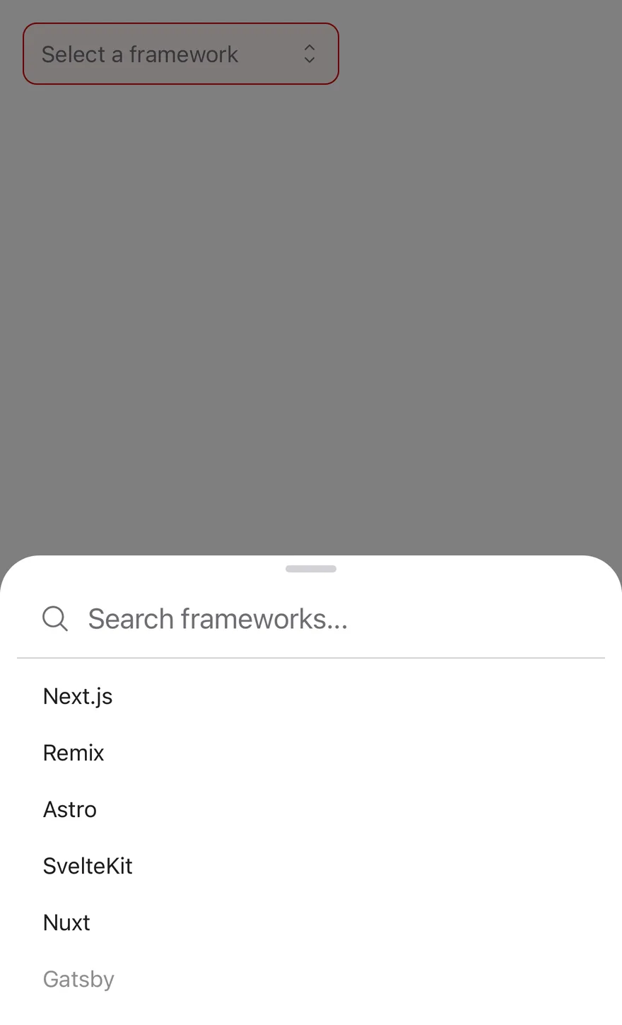 Search Picker (invalid) on iOS in light mode