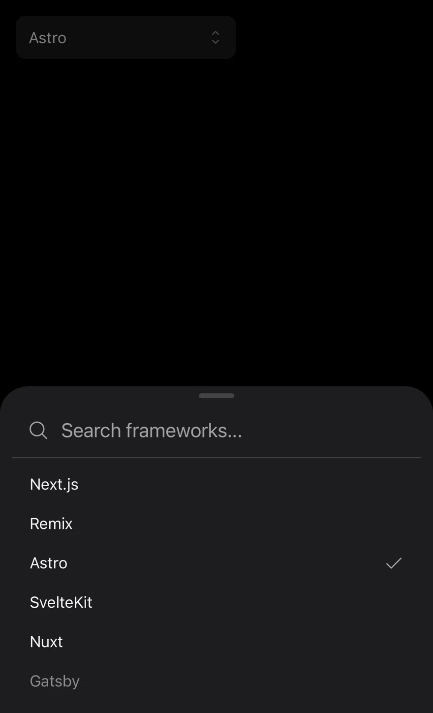 Search Picker (with value) on iOS in dark mode